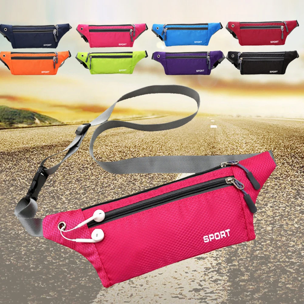 3 Layer Zipper Running Bags Shoulder Chest Bag Sport Waterproof Belt Bum bags Waist Pouch Hiking Zip Bag Fanny Pack#19