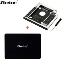 Zheino SATA3 внешний жесткий диск SSD с 9,5 мм Caddy 60 ГБ 120 ГБ 240 ГБ 360 ГБ 480 ГБ 960 ГБ 128 ГБ 256 512 1 ТБ 2nd рама адаптер компакт-дисков/DVD-ROM оптического волокна
