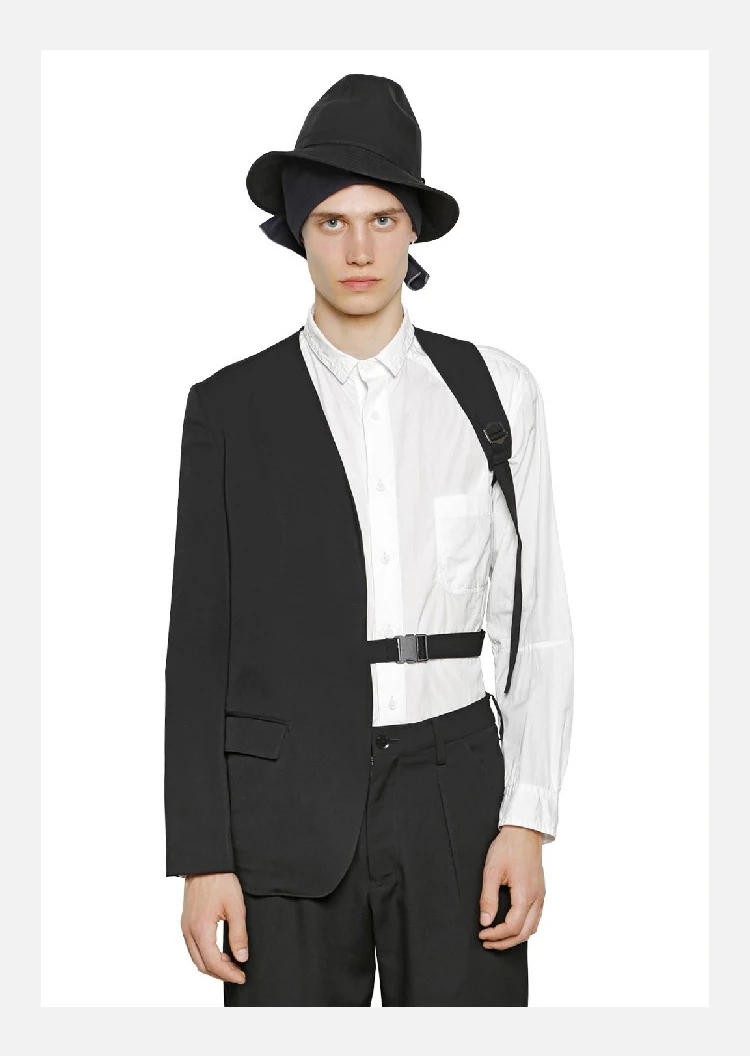 Индивидуальные S ~ 6XL Новый мужской Оригинальный модный персональный шоу без бретелек Повседневная куртка