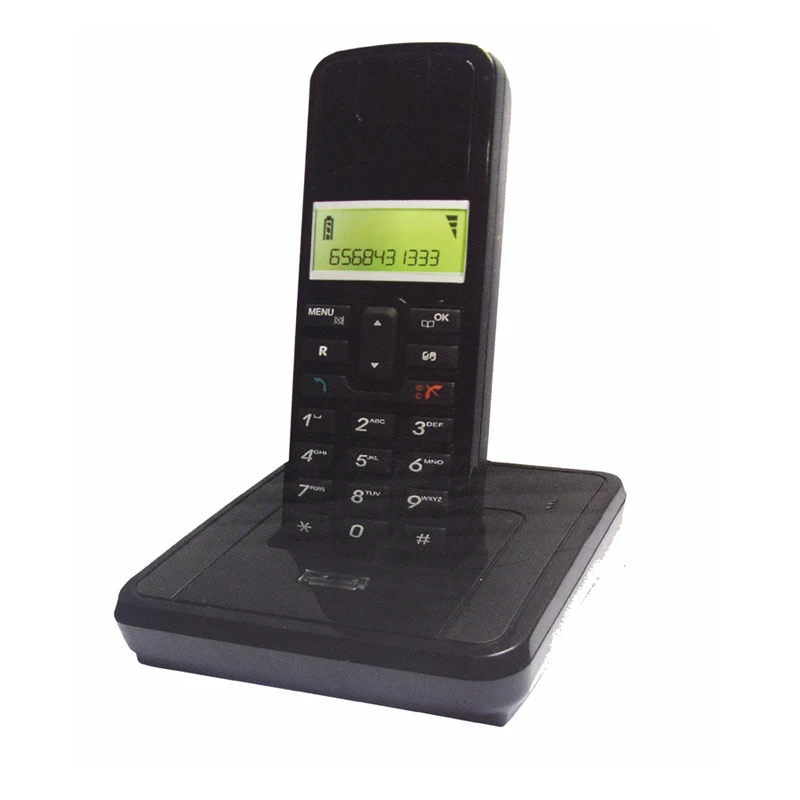 one Handset ID вызова цифровой беспроводной телефон с Blacklight динамик беспроводная базовая станция беспроводной стационарный телефон для офиса черный - Color: one Handset