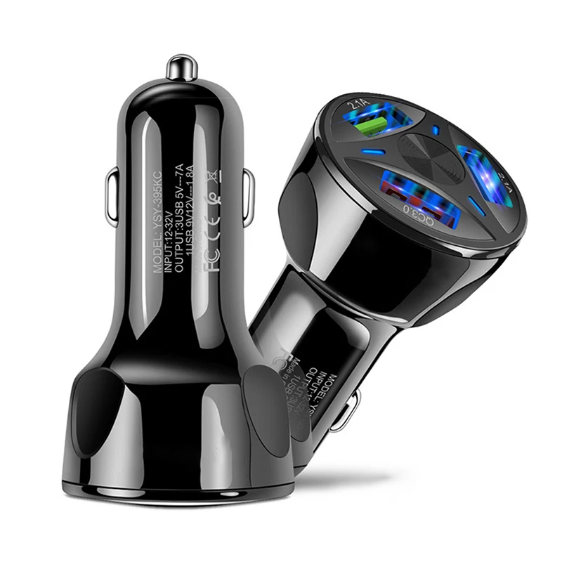 Зарядных порта USB для автомобиля Зарядное устройство быстрой зарядки QC3.0 Порты и разъёмы 12 V-32 V прикуриватель для смарт-чехол для мобильного телефона Аксессуары для автомобильного зарядного устройства