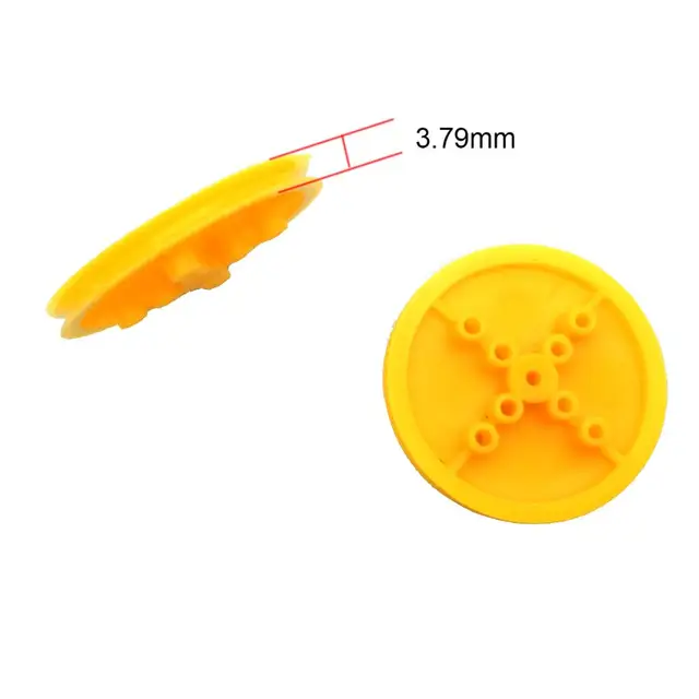 10 pcs 2mm Hole Orange Plastic Gear Pulley: DIY RC Accessories