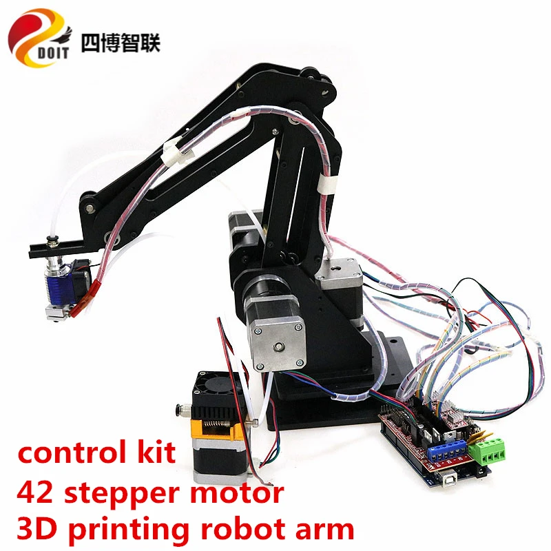 SZDOIT CNC 3-Axis Robot Arm Kit 3DOF RC Robotic Model 3D Printing Laser Engraving Assembled with Control kit Motors for Arduino