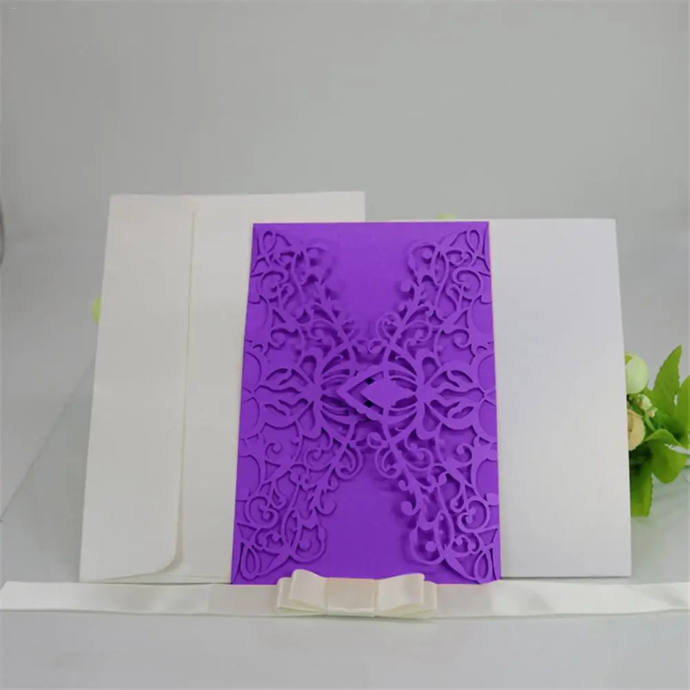  10PCS New Style Wedding Invitations Laser Hollowing Out Pearl Paper Birthday Card Business Party Su - 4.00019E+12