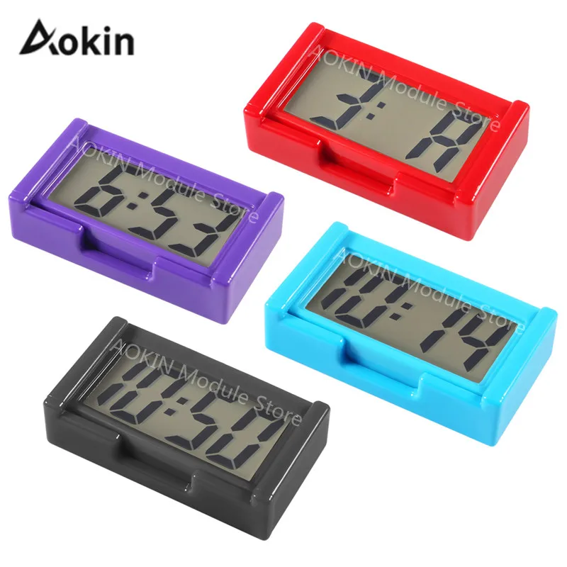1pcs Mini Car Digital Clock Car Accessories Car Clocks Auto Electronic Clock LCD Watch Clock Suitable For Car Interior Decorate