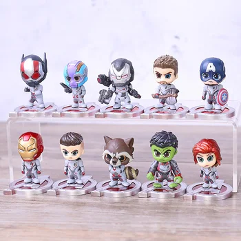 

Avengers Endgame Spiderman Captain America Iron Man Hulkbuster Thanos Ant Man Captain Marvel Action Figure Toy 10pcs/set