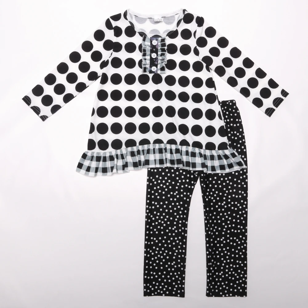 Осенняя одежда Бутик для малышей; детский топ с длинными рукавами; комплекты с оборками; Эксклюзивная хлопковая одежда для девочек; одежда для маленьких девочек