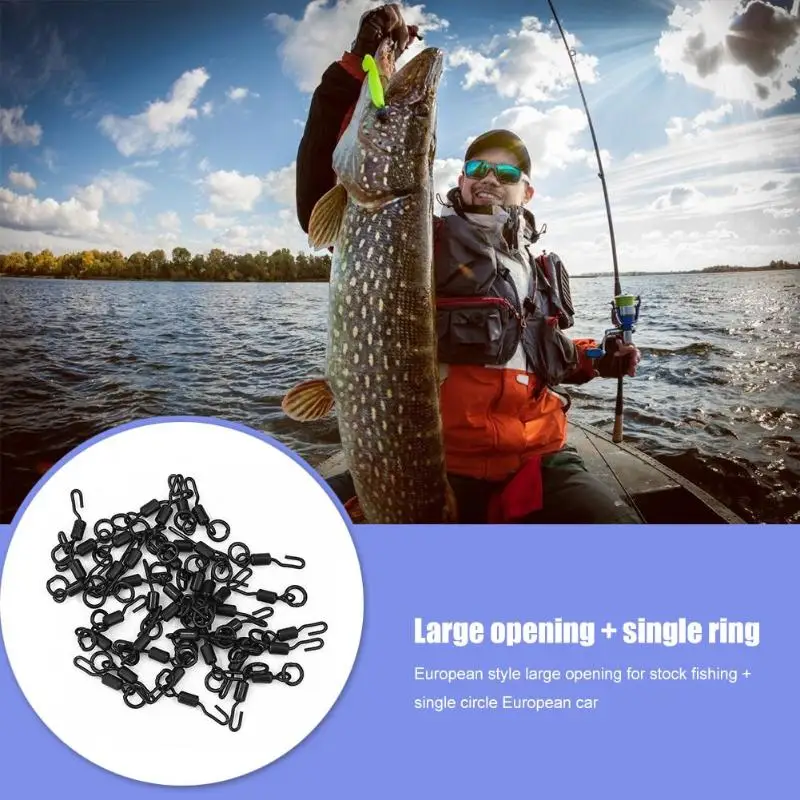 

20pcs European Library Fishing Big Opening Single Circle European CARP Fishing Group 8 Word Ring Connector Accessories