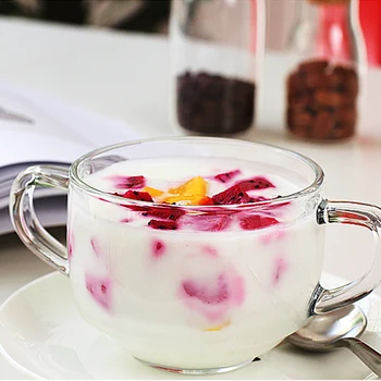 

Bianural Glass Dinner Dessert Bowl Heat Resistant Stalinite Salad Pudding Fruit Yourget Bowl