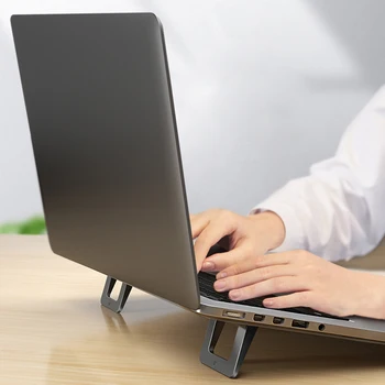 

Xnyocn Laptop Stand for MacBook Air Pro ipad Pro 12.9 Universal Desktop Laptop Holder Mini Portable Cooling Pad Notebook Stand