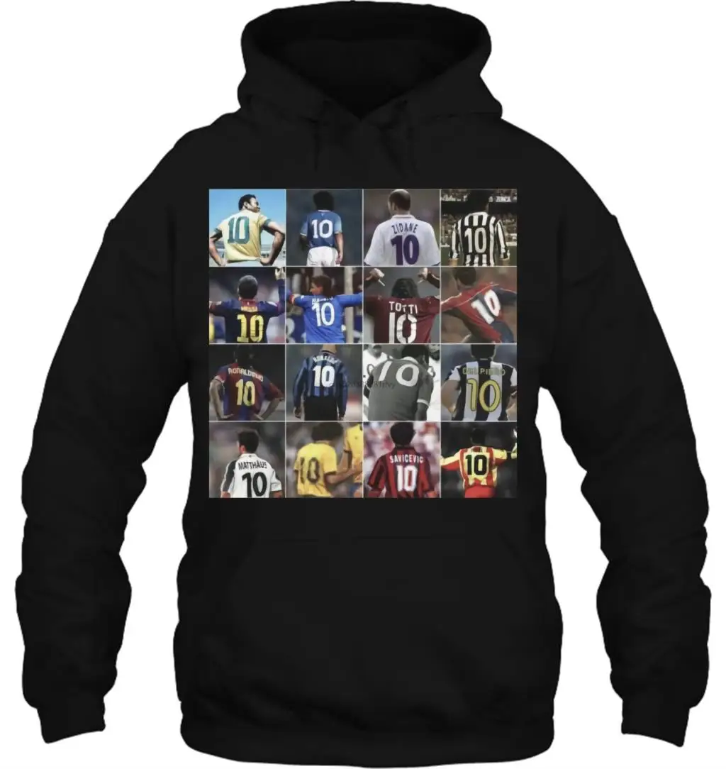 Мужская толстовка MAGLIA MARADONA PELE BAGGIO ZIDANE TOTTI NUMERI 10 винтажная футбольная классная Повседневная модная женская уличная одежда унисекс