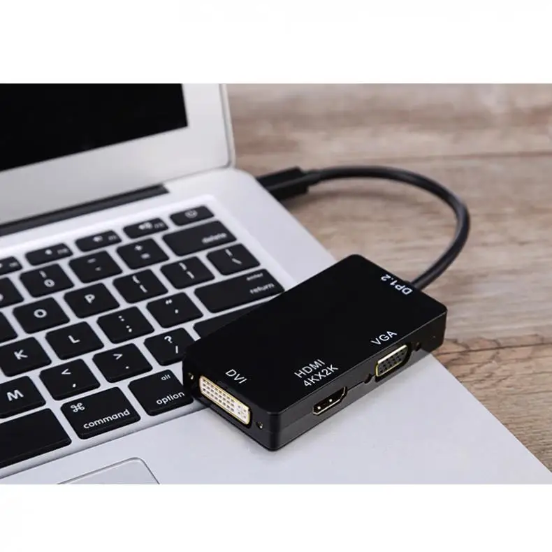 3 в 1 мини дисплей порт 1.1a DP Thunderbolt к DVI+ VGA+ HDMI адаптер подходит для MacBook Pro