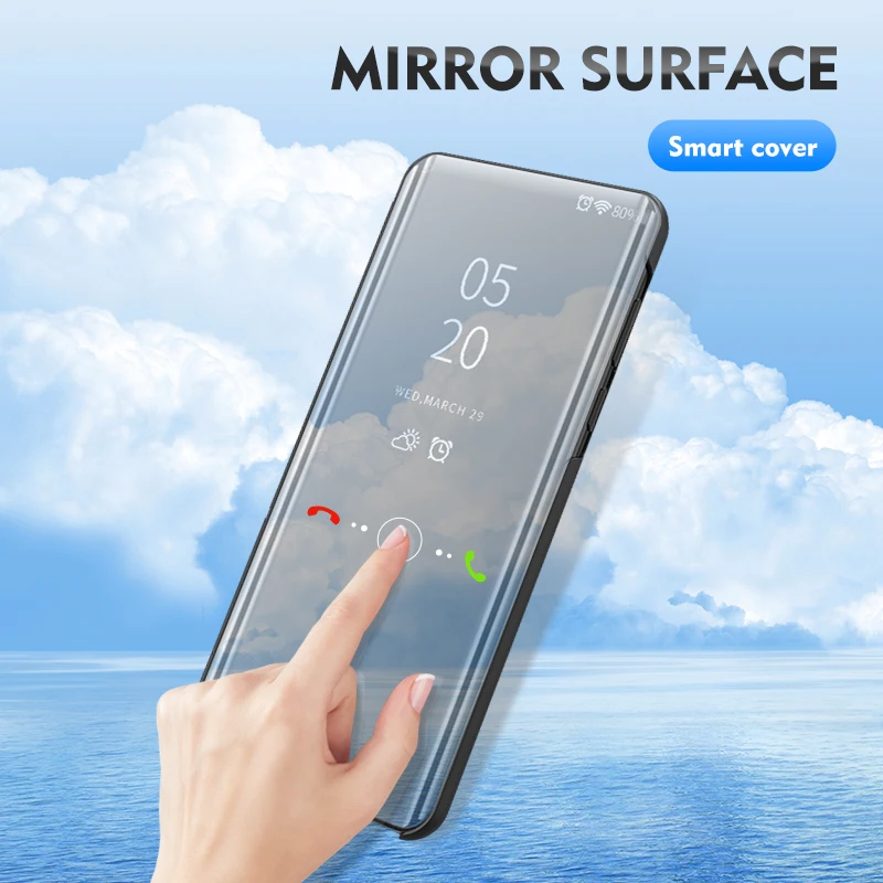 Smart Mirror Flip Phone Case For Huawei Mate 30 20 P20 P10 P30 P40 Pro Lite Honor 10 9 8 Cove 20X Coque | Мобильные телефоны и