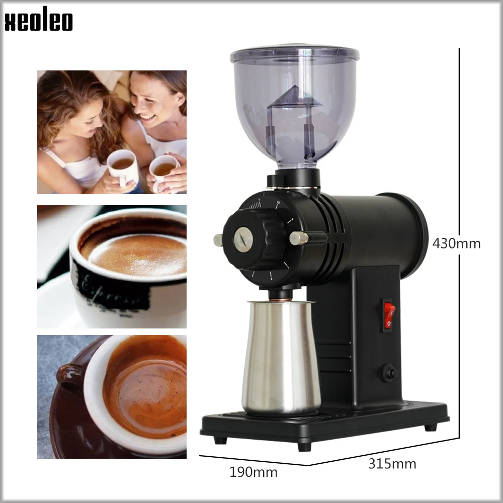 JIAWANSHUN 250g Automatic Coffee Burr Grinder Coffee Burr Mill Coffee Bean Grinder 110V, Black 