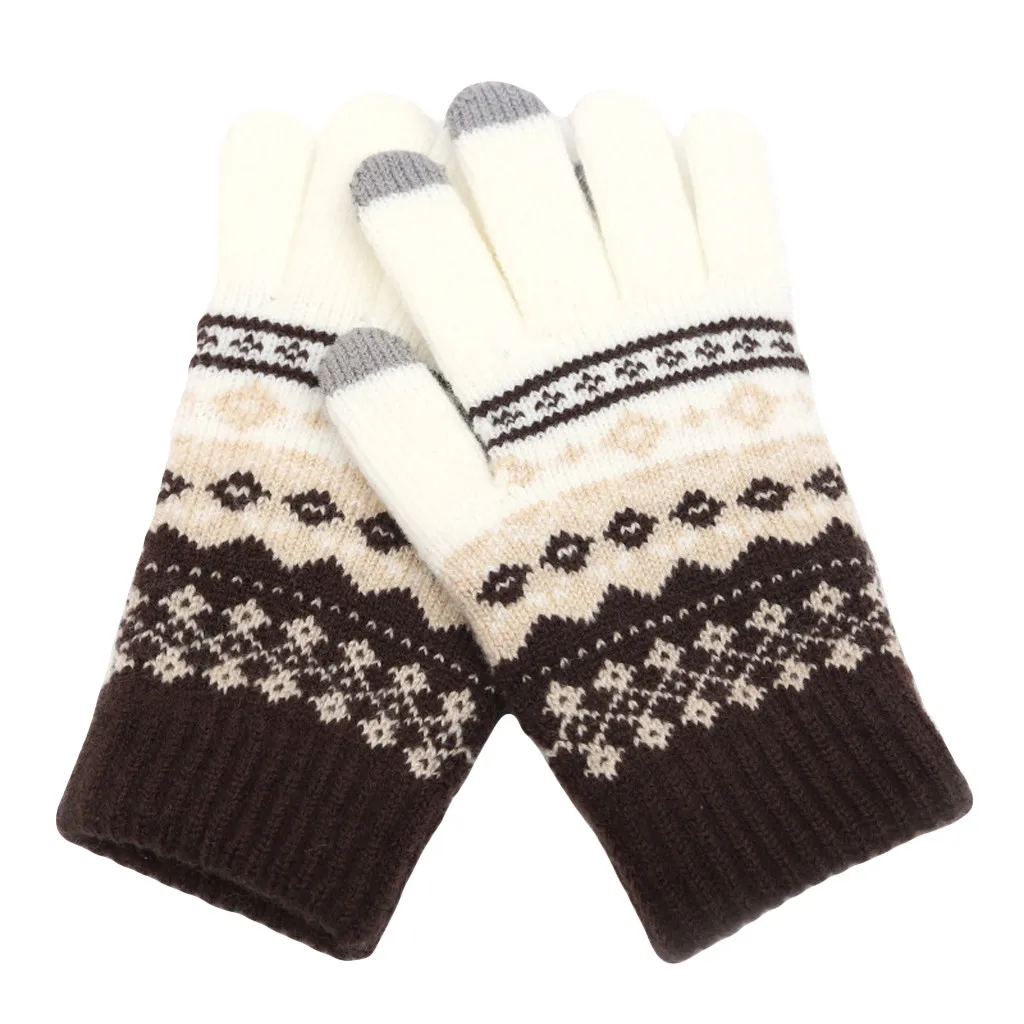 Зимние женские вязаные перчатки женские теплые флисовые перчатки утолщенные перчатки для сенсорного экрана женские перчатки велосипедные гуантес