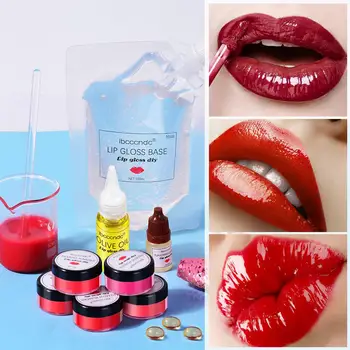 

Hot Sale DIY Lip Gloss Base Gel Set Moisturizing Lipgloss Base Material Safe Handmade Liquid Lip Gloss Lip Glaze Makeup Set