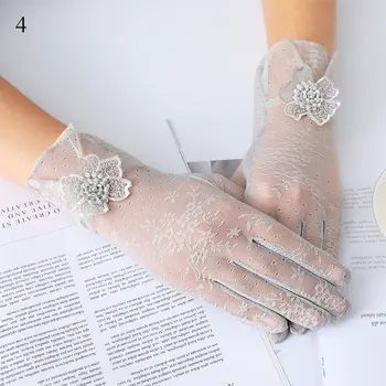 

Summer Sunshade Driving Gloves Touch Screen Sunscreen Gloves Women Ice Lace Short Thin 2020 Cycling Motorcycle Antiskid Glove