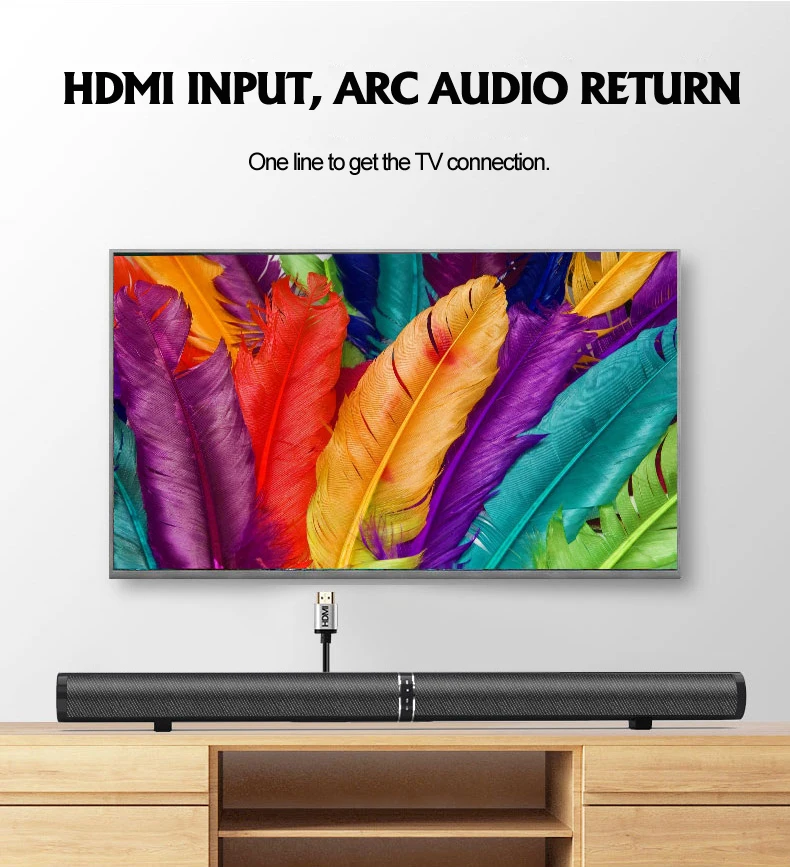  Soundbar TV Subwoofer Multifunction Bluetooth Speaker Foldable and Detachable Home Theater Sound St