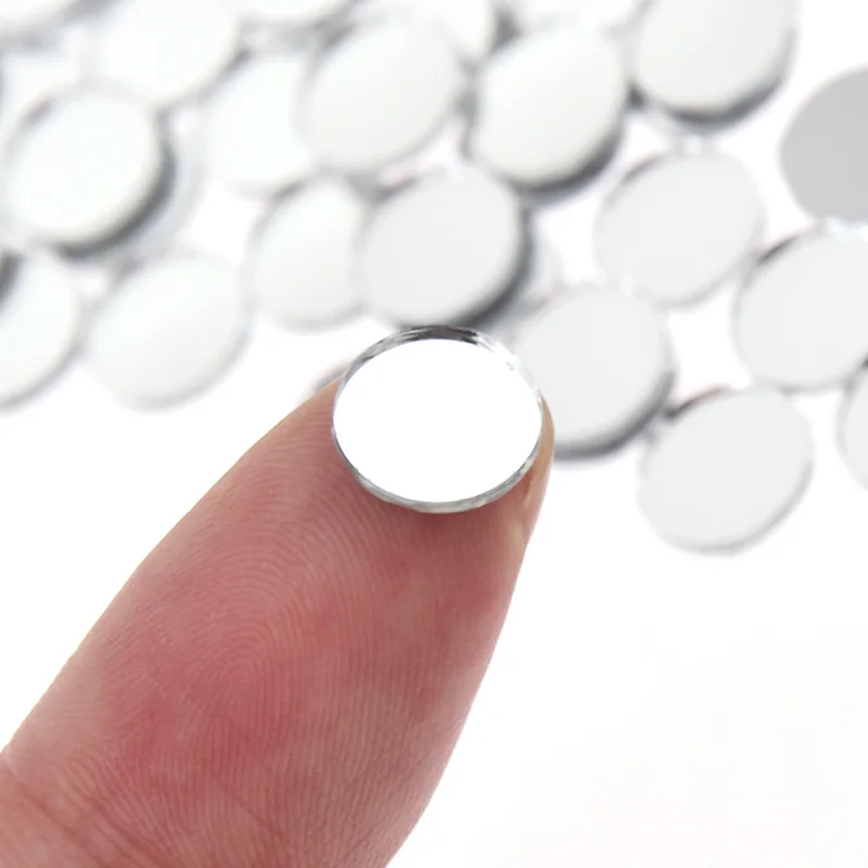 50pcs/lot Round Mini Mosaic Tiles Glass Mirror Self-Adhesive Sticker For Wall Bathroom DIY Home Decoration Crafts Glass Mosaic Tiles Mirror Mosaic Tiles