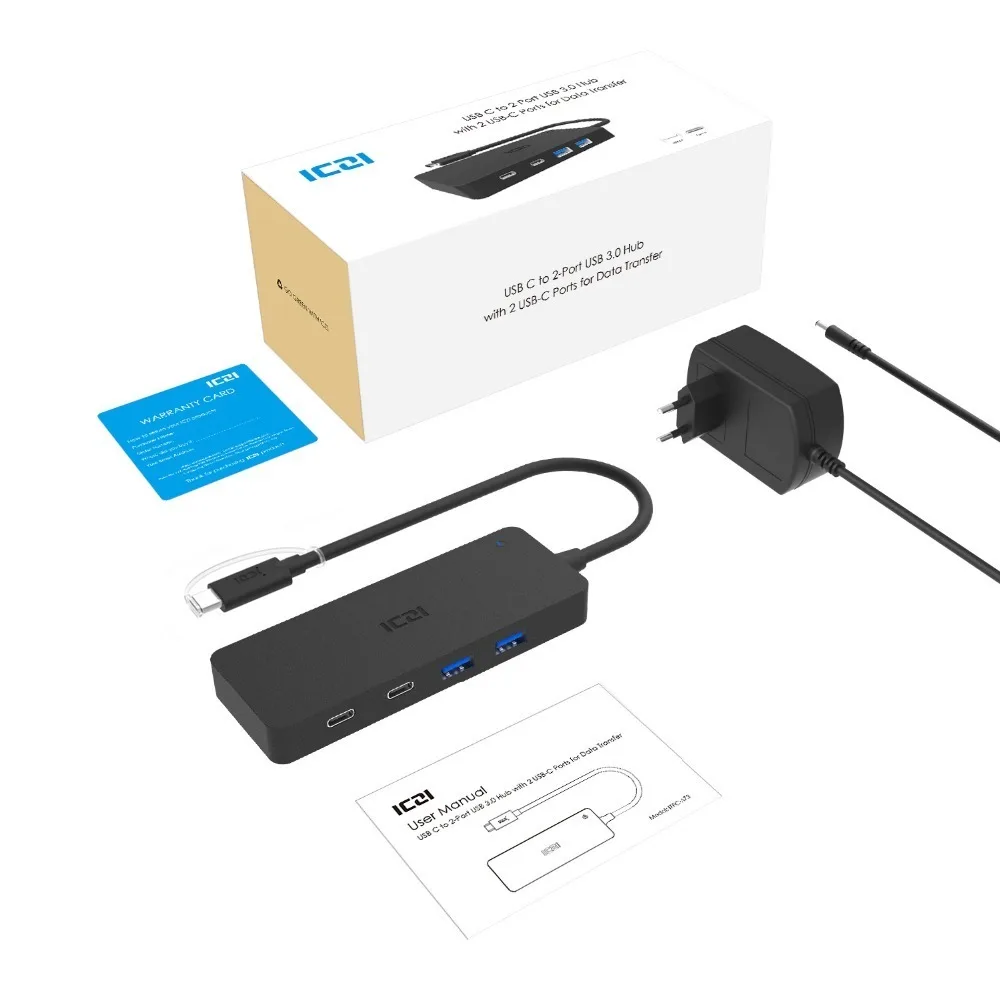 ICZI USB 3,1 type C Thunderbolt 3-2 USB 3,0 порта 2 USB C порта type C концентратор передачи данных для Macbook huawei ноутбук