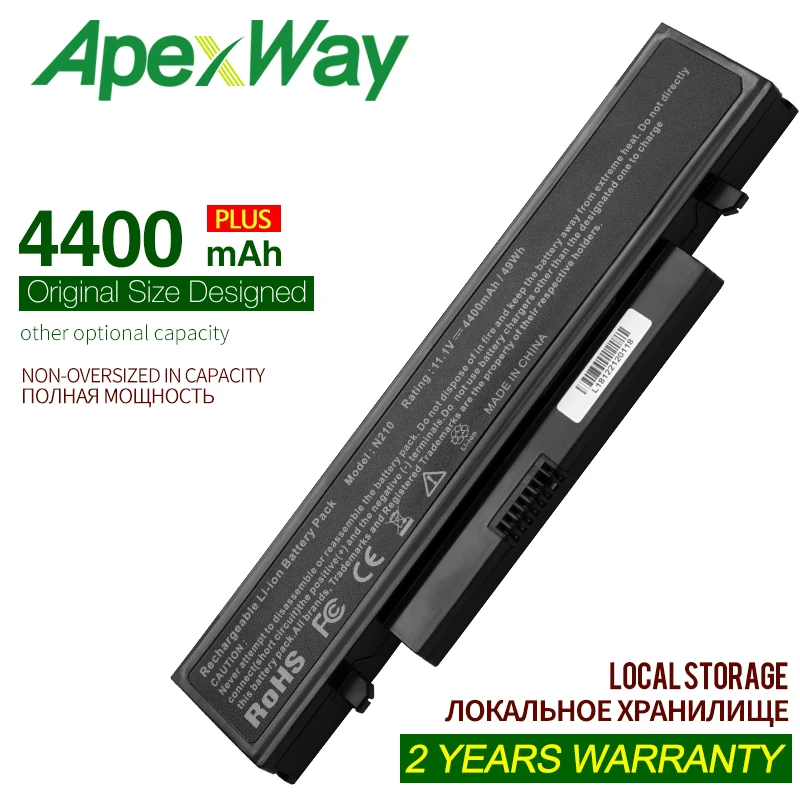 ApexWay 4400mAh 11 1 V Аккумулятор для ноутбука Samsung N210 N210-Malo N220 X420-Aura NB30 X520-Aura/E | Компьютеры
