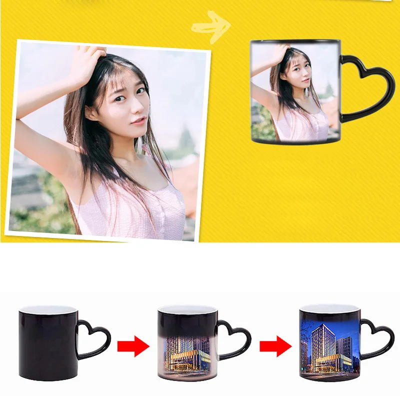 Кружка с принтом на заказ, 9 видов стилей, 11 цветов, чашка, сделай сам ...