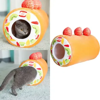 

Winter Cat Dog Bed Mat Pet Cushion Pet Plush Cat Dog Mat Kennel Cat Litter Winter Warm Puppy Pet Bed House Fruit Egg Tart NestE
