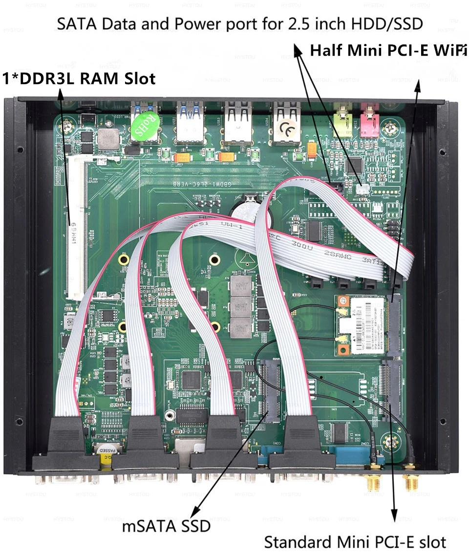 Topton G серия промышленный мини-ПК без вентилятора Win10 Intel i7 i5 i3 2955U 2* Intel Lans 6* COM USB микро компьютер Linux 4G WiFi HDMI