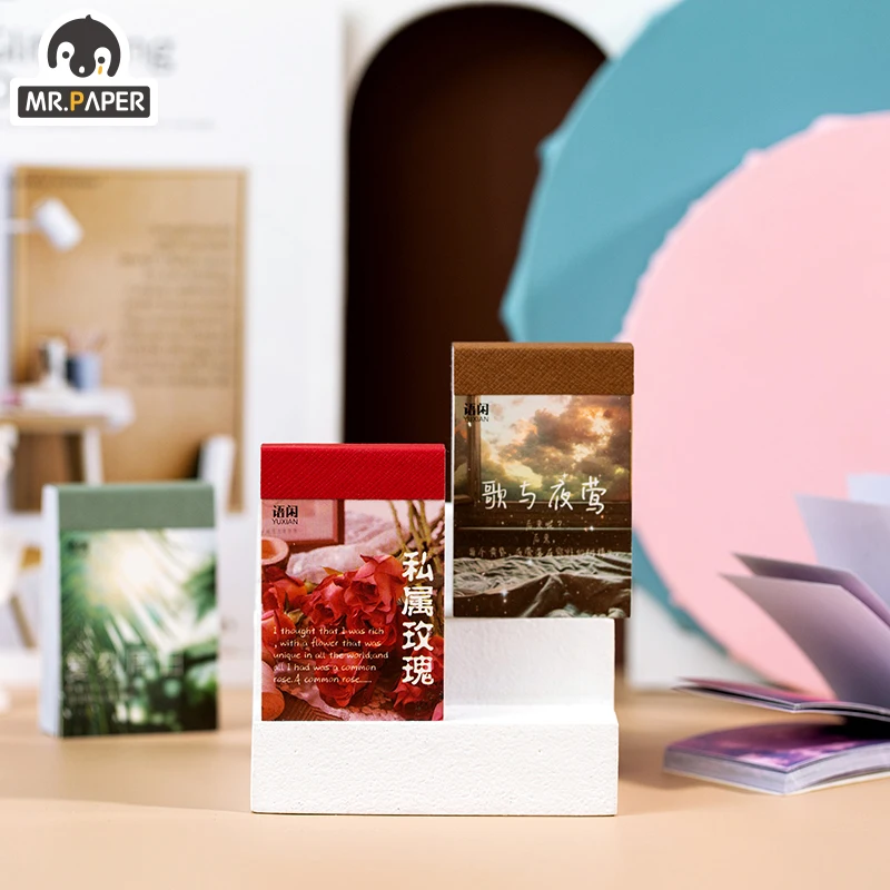 

Mr.paper 50Pattern 6 Designs FuQi Day Dream Mini Stickers Scrapbooking Series Graffiti Japanese Ins Creative Stationery Stickers