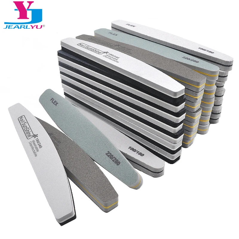 3/5/10Pcs Nail Sponge File Buffer For Nail Stuff Sanding Professional Nail Tools 100/180/220/240 Grit Double Sided Manicure File 3 5 10 25pcs professional acrylic handle nail file 100 180 grit sandpaper sanding blocks grinding polishing manicure care tools