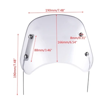 

Motorcycle Windshield Wind Deflector Windscreen Universal for Hon da Headlight Q39F