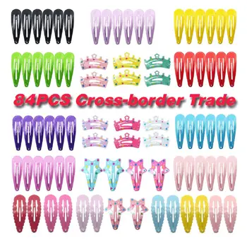 

84PCS Multicolored Hair Clips Small Snap Clips Metal Barrettes Multiple Style Clips Hair Accessories for Baby Little Girls Toddl