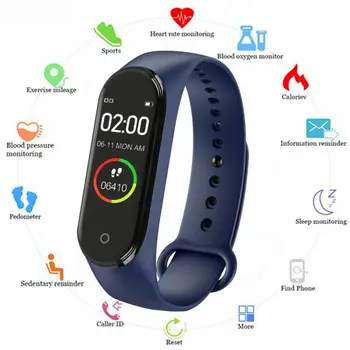 

Color Screen Smart Bracelet Blood Pressure & Heart Rate Monitor Smart Wristand with Call Message Reminder Bluetooth Smart Watch