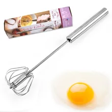 12-дюймовый Нержавеющая сталь полуавтоматическая венчик для сбивания яиц Кухня ручной взбиватель яиц ручной инструмент для выпечки