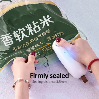 

Mini Rechargeable Sealing Machines Heat Sealer Vacuum Resealer Snacks Bags Tools Handy Portable Kitchen Storage