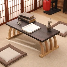  Solid wood window table tatami coffee table Japanese balcony tatami table bay window table small coffee table low table 