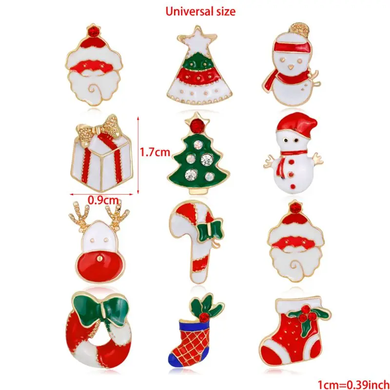 

Trendy Cute Badges Brooch Pins Sets Cartoon Christmas Series Lovely Girl Boy Brooch For Women Jewelry Accessories For Men Women