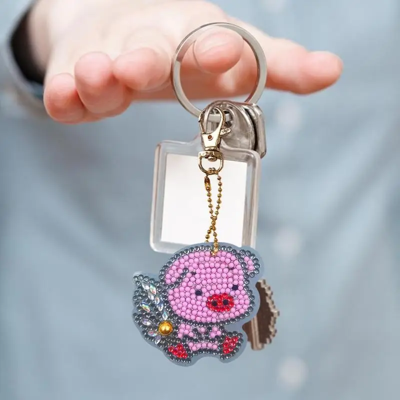 4 шт DIY животные полная дрель специальная форма алмазная картина сумка брелки