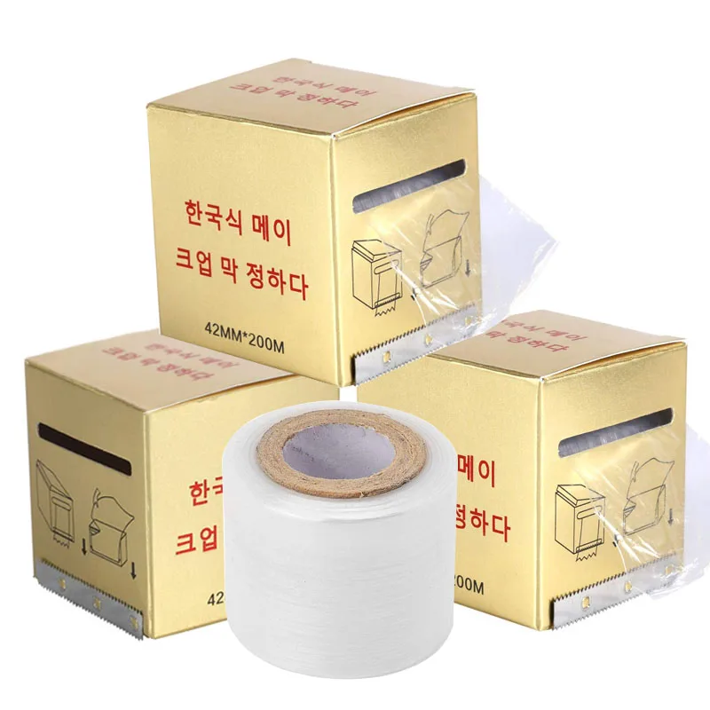 

3 Piece Disposable Eyebrow Tattoo Plastic Wrap Preservative FilmMake Up Supplies Wrap Cover Tape Roll