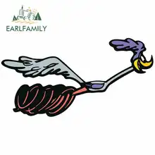 EARLFAMILY 13cm x 6.7cm Funny Car Stickers Anime Cartoon Oem RV VAN 3D DIY Fine Decal Vinyl JDM Bumper Trunk Truck Graphics