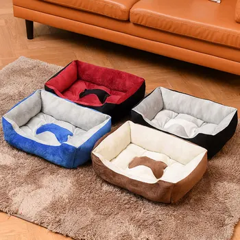 

Pet Bed Thicken Warm Calming Bed for Dogs Washable Nonslip Bottom Kennel For Small Medium Large Dogs Cat