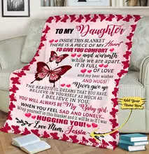 

Throw Blanket - to my daughter blanket Fleece Throw Blanket,Super Soft Ultra-Soft Micro Fleece Blanket for Bedroom SOFE Couch