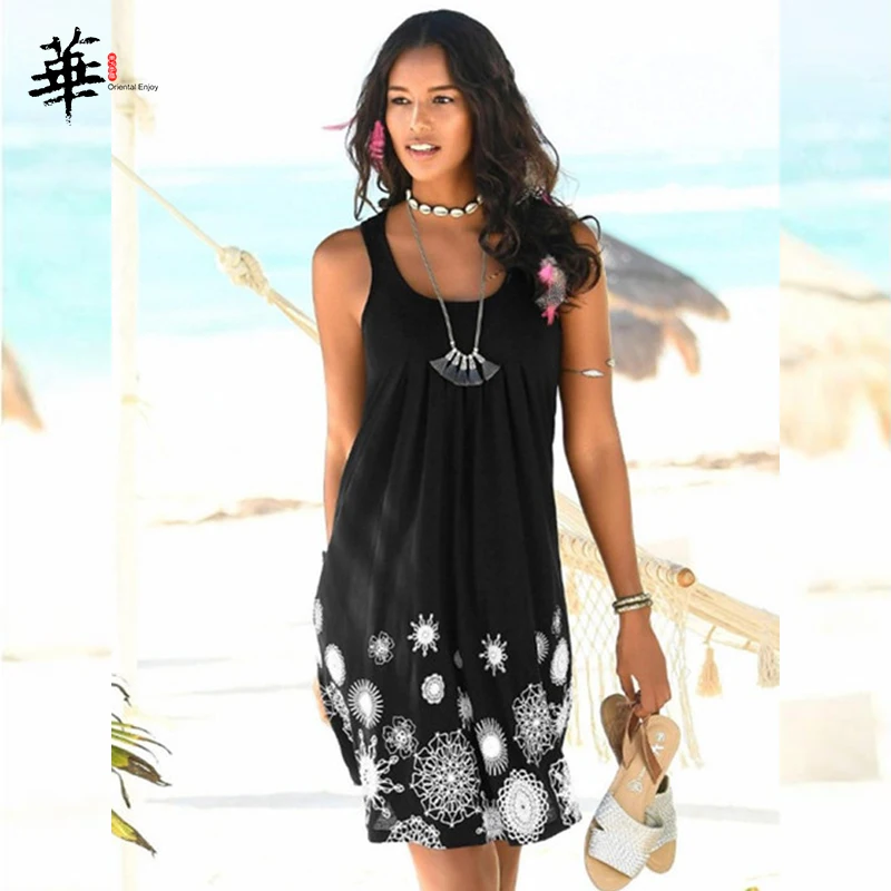 

Black Tank Plus Size Casual Loose Pleated Midi Dress Women Sleeveless Oversized Summer Clothes for Women Dresses Large Size