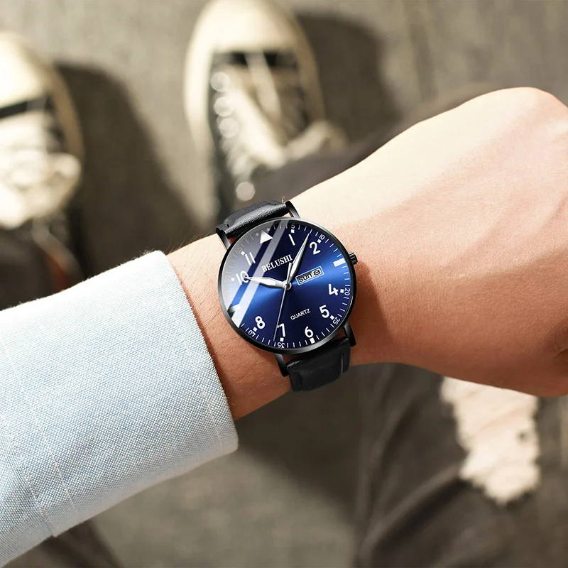 Мужские часы Мужские Известные Роскошные брендовые часы мужские часы Стальные деловые классические мужские кварцевые мужские наручные часы для мужчин наручные часы