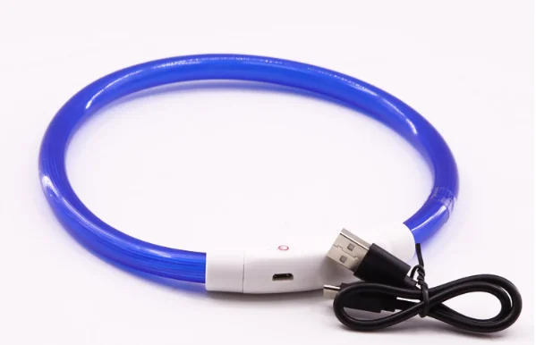 Ошейник для домашних животных, USB зарядный светильник, ошейник для кошек, собак, ночная безопасность, гиена, светящийся ошейник, товары для домашних животных