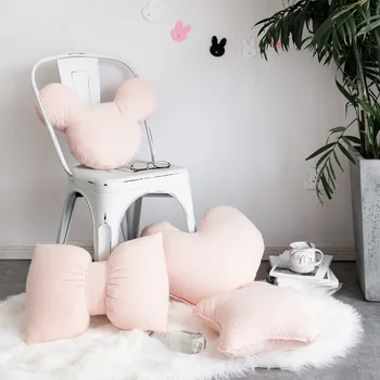 

3D Heart Star Bow Shaped Cushion Home Living Room Sofa Cotton Pillow Bedroom Children Toy Room Decoration Throw Pillow