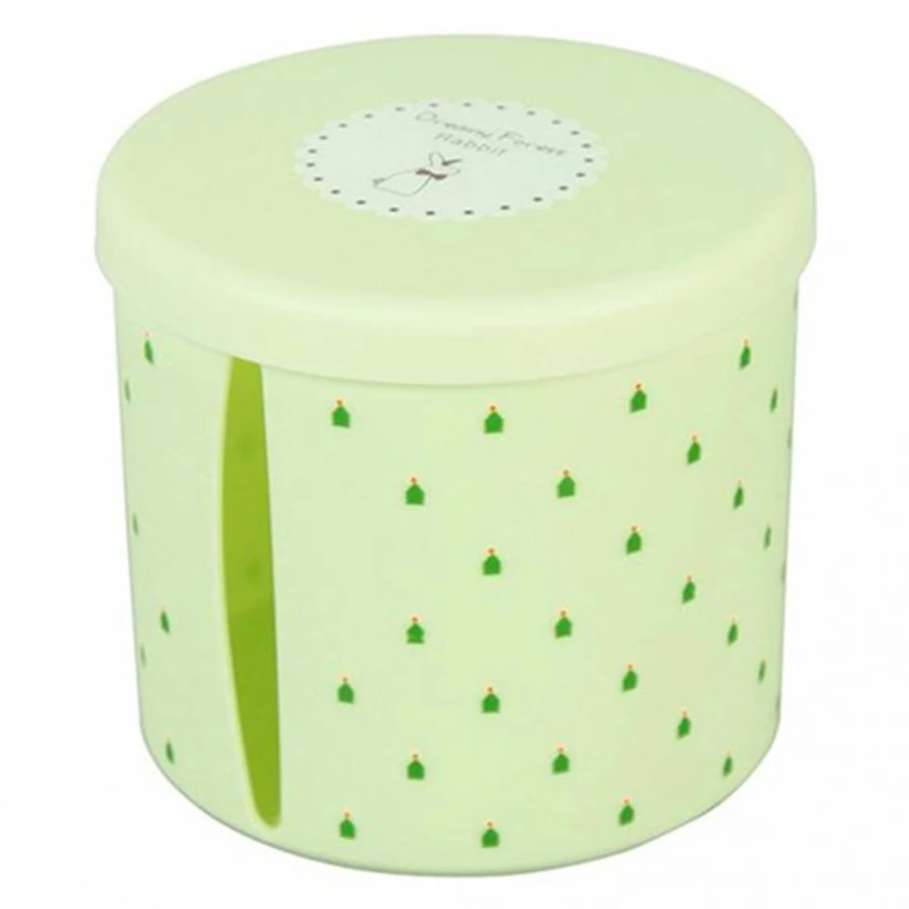 Зеленый Home Napkin Holder Plastic Box Container Roll Paper Tissue Storage Case Wipes Dust Cover Roll Paper Towel Canister Dispenser - Цвет: Зеленый