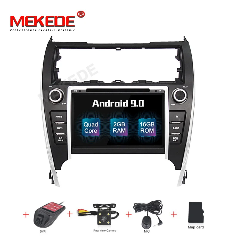 Автомобильный dvd-плеер MEKEDE 8 дюймов 2G+ 16G Android 9,0 для Toyota CAMRY 2012 EUR версия gps-плеер навигационное радио - Цвет: DVD CAMERA DVR