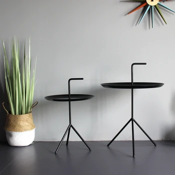 

Nordic Straw Coffee Table Ins Small Round Side Tea Shop Round Small Table Personality Creative Living Room Sofa Side Table