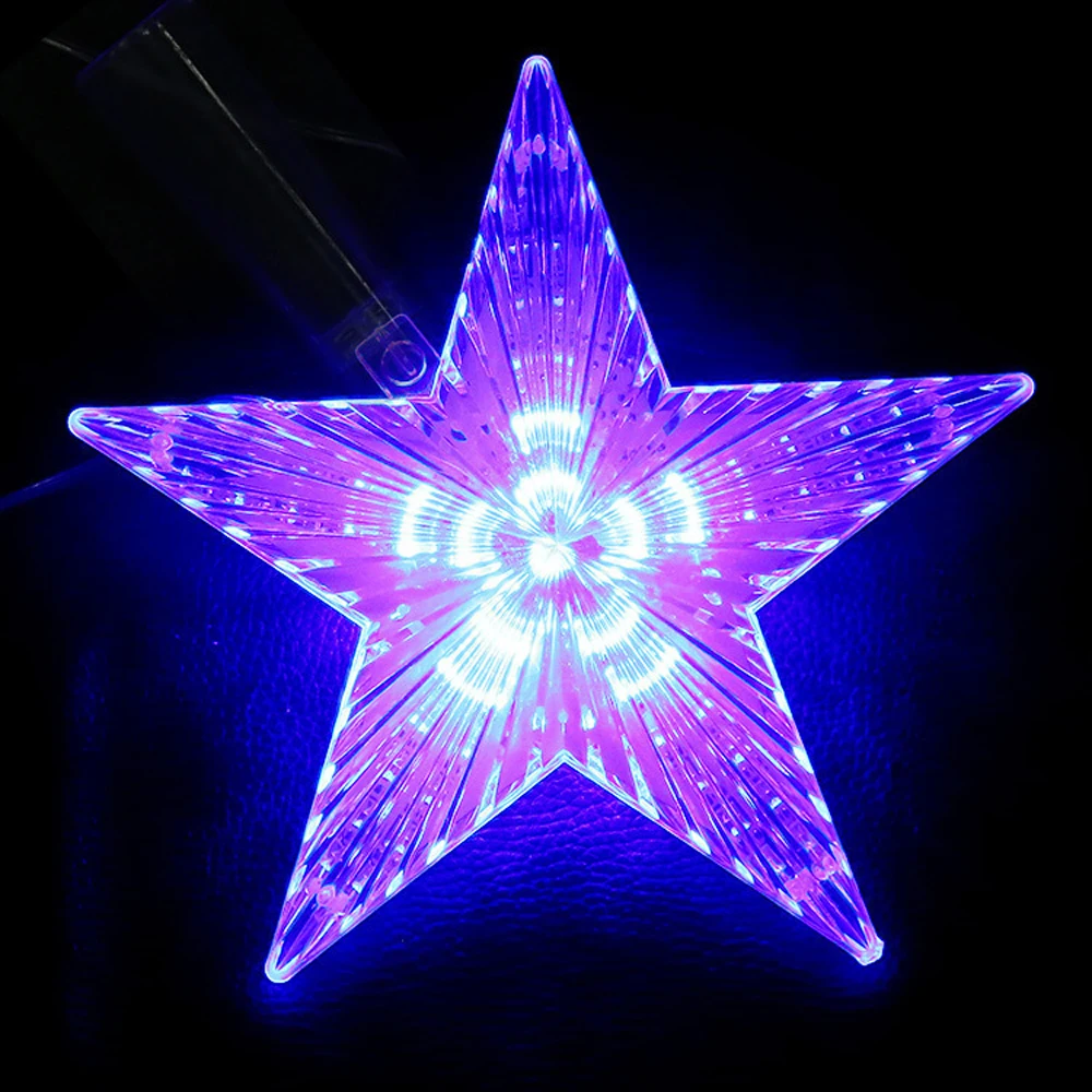 

LED Star Light Meteor Five-pointed Lamp Christmas Tree Top Lights For Xmas Wedding Fairy Decorative Lights 220V EU/UK/US Plug